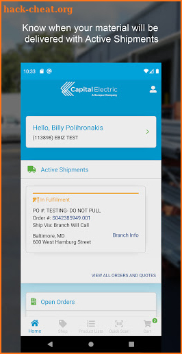 Capital Electric Supply screenshot