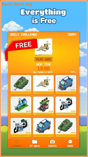 Car, Bike, Truck, Bus Color by Number Game screenshot