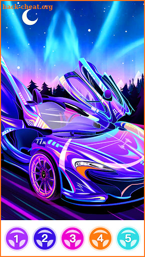 Car coloring book-Hot paint by number game screenshot