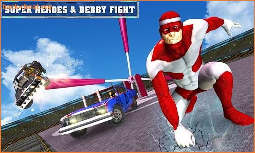 Car Fall Derby - Super Hero Clash 3D screenshot