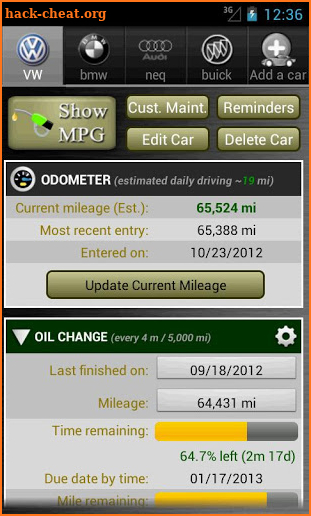 Car Maintenance Reminder Pro screenshot