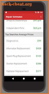 Car Repair Labor Estimates screenshot