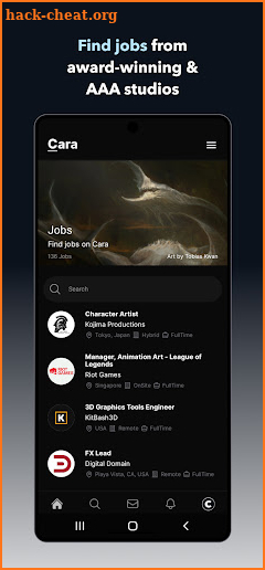 Cara: by artists, for artists screenshot