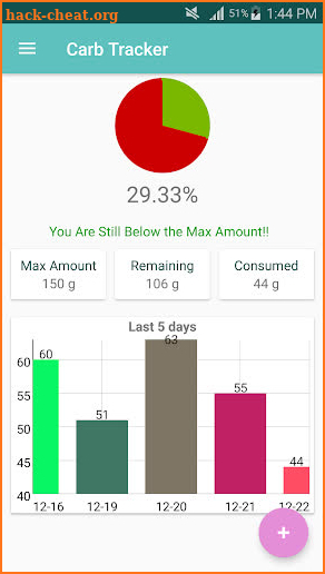 Carb Tracker screenshot