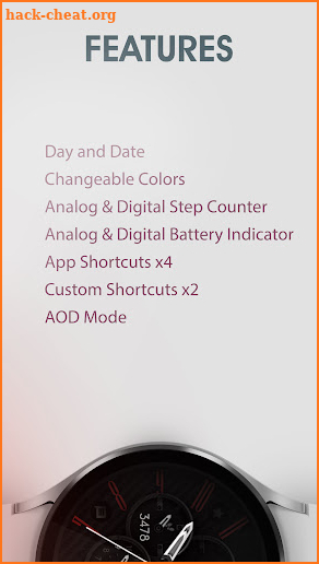 Carbon v8 Analog watch face screenshot