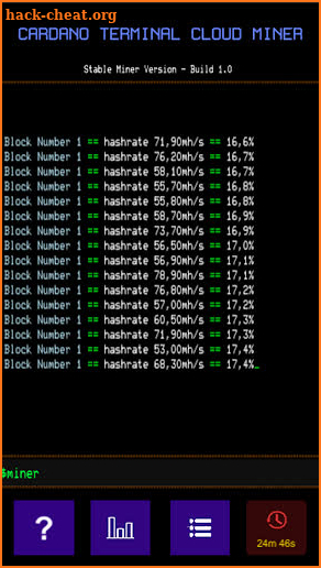 CARDANO (ADA) CLOUD MINER screenshot