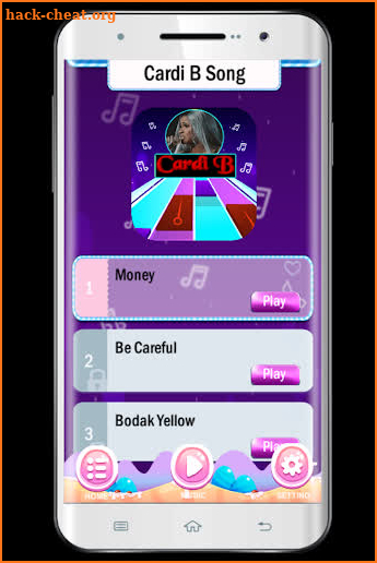 Cardi B Song for Piano Tiles Game screenshot