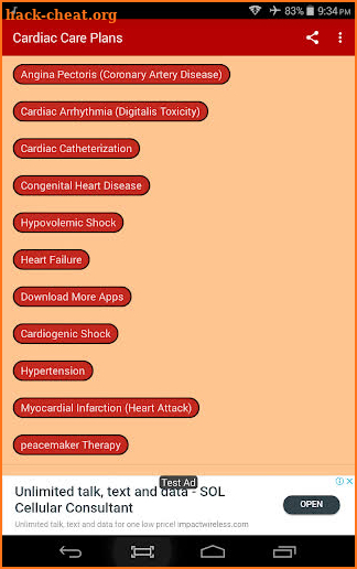 Cardiac Care Plans screenshot