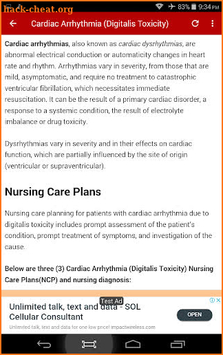 Cardiac Care Plans screenshot