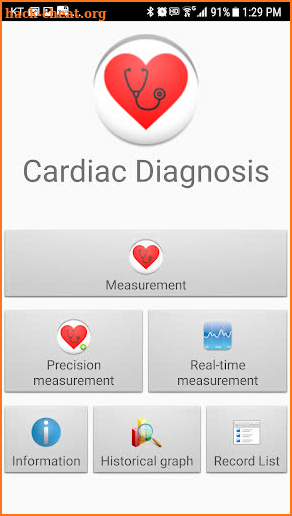 Cardiac diagnosis (heart rate, arrhythmia) screenshot