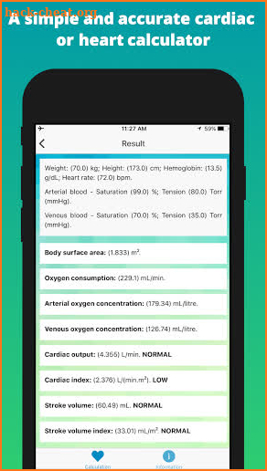 Cardiac Output & Volume Calculator: Cardiology screenshot