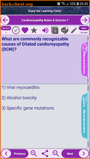 Cardiomyopathy: Exam Review concepts and quiz. screenshot