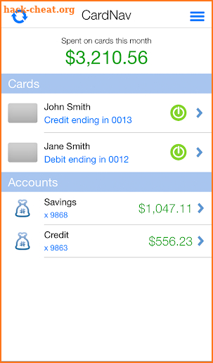 CardNav screenshot