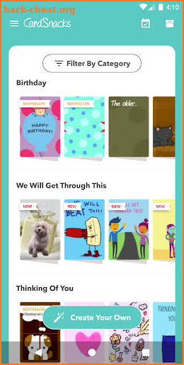 CardSnacks: ecards, greetings screenshot