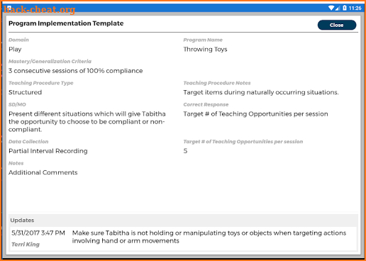 CarePOV™ Behavior Tracking screenshot