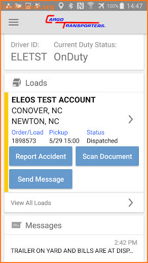 Cargo Transporters Drivers App screenshot