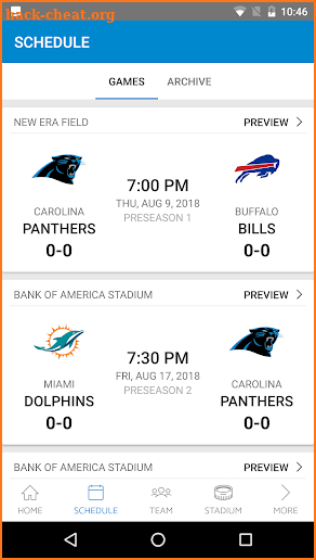 Carolina Panthers Mobile screenshot