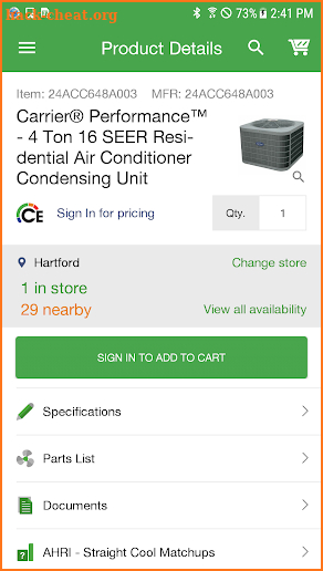 Carrier Enterprise HVAC Assist screenshot