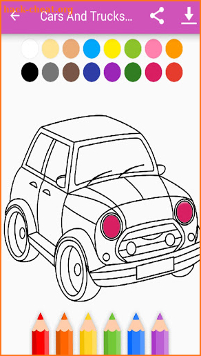 Cars And Trucks Coloring Book screenshot