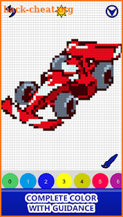 Cars Color by Number - Pixel Art, Sandbox Coloring screenshot