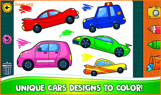 Cars Coloring Book Learn to Draw & Paint Kids Game screenshot