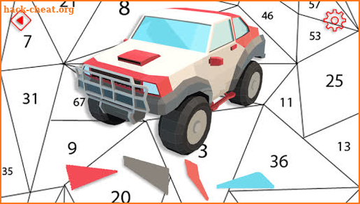 Cars No Poly Art - Polygon Puzzle By Number screenshot