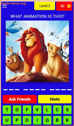 Cartoon Animation Movie Quiz screenshot