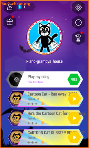 Cartoon Cat Hop Tiles Edm Rush Games screenshot