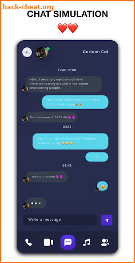 Cartoon Cat Video Call and Chat + soundboard screenshot