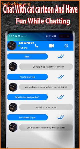 Cartoon Cat Video Call In 3am - Real Voice screenshot