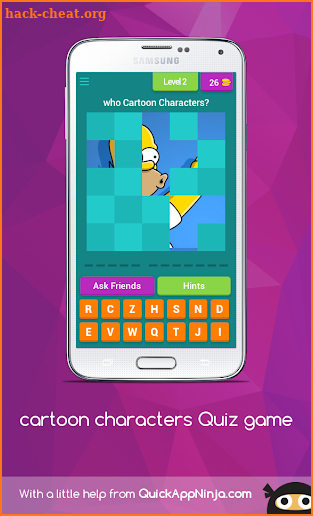 cartoon characters Quiz game‏ screenshot