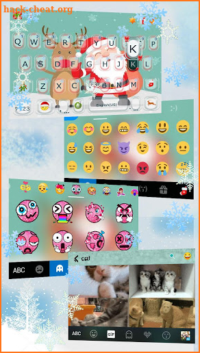 Cartoon Christmas Keyboard Theme screenshot