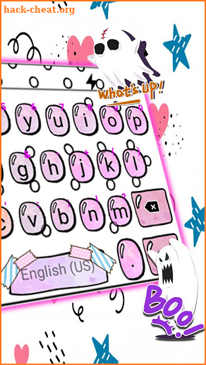 Cartoon Doodle Keyboard Theme screenshot