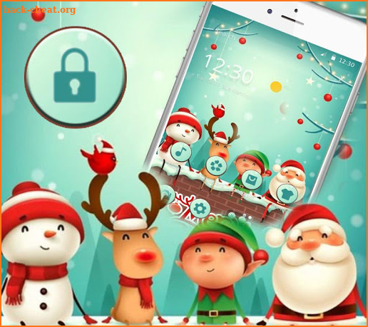 Cartoon Happy Christmas Party Theme screenshot