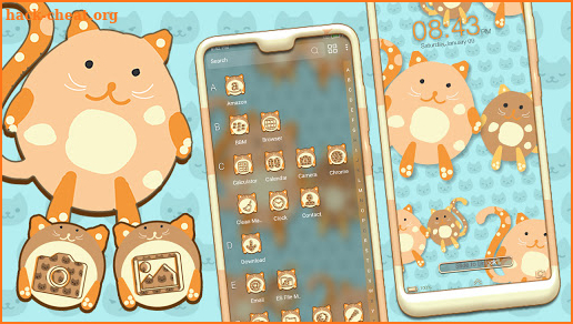 Cartoon Kitten Launcher Theme screenshot