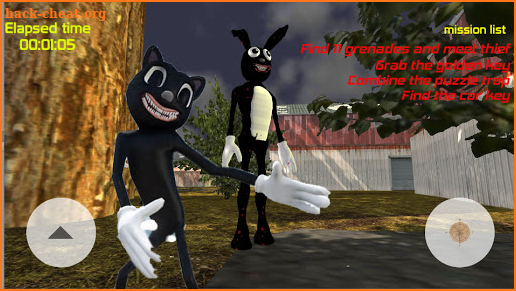 Cartoon Rabbit survivor at scary cartoon cat screenshot