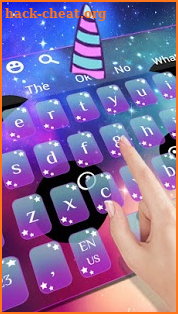 Cartoon Unicorn Panda Keyboard Theme screenshot