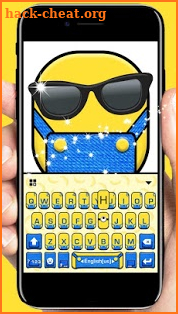 Cartoon Yellow Me Keyboard Theme screenshot