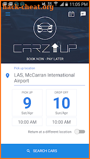 CarzUP - car rental app screenshot