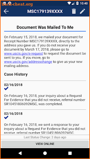 Case Tracker for USCIS screenshot