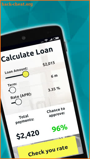 Cash Advance. Payday Loans. Easy calculator screenshot