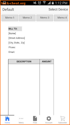 Cash Memo screenshot