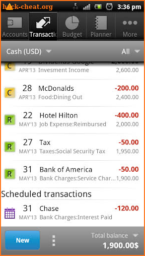 Cash Organizer (Classic) screenshot