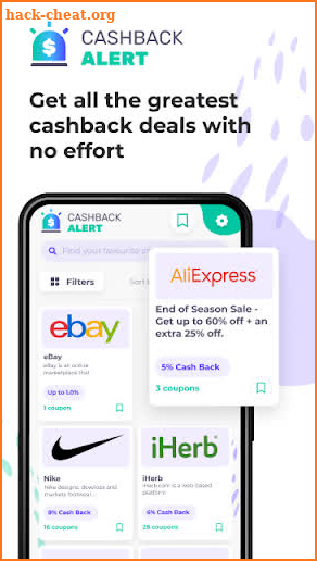 CASHBACK ALERT screenshot