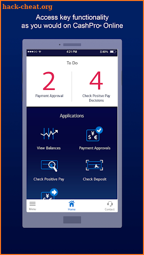CashPro® + Token screenshot