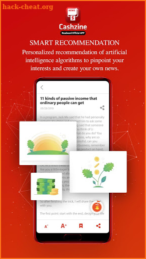 Cashzine - Earn Free Cash via News Reading App screenshot