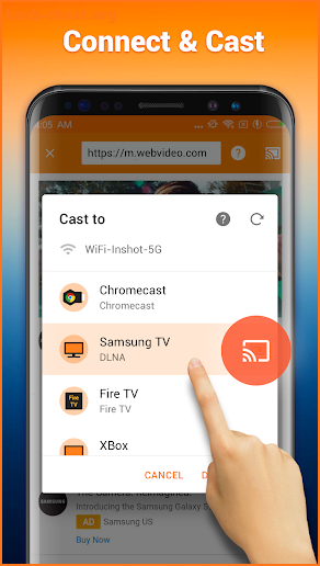 Cast Web Video: cast web browser to tv, Chromecast screenshot