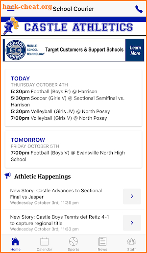 Castle High School Athletics - Indiana screenshot