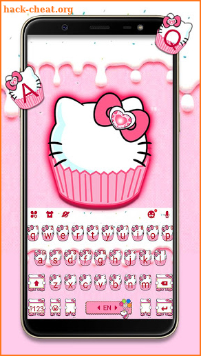 Cat Cupcake Keyboard Theme screenshot