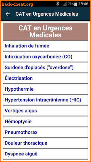 CAT en Urgences Médicales screenshot